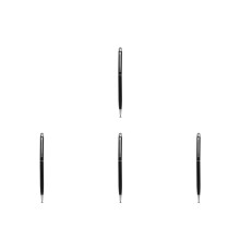 4Pcs Black Metal Stylus Pen for Touchscreen Tablets Phone Fabric Tip