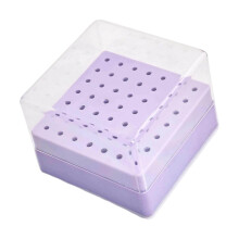 49 Hole Nail Polishing Accessory Holder For Drill Bits-Purple