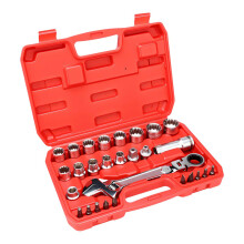 Heavy Duty 12 Point Bidirectional Ratchet Socket-28 piece set