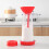 Handheld Rotating Flour Sieve Cup, Plastic, Red, 26x11x 3