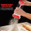 Handheld Rotating Flour Sieve Cup, Plastic, Red, 26x11x 4