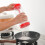 Handheld Rotating Flour Sieve Cup, Plastic, Red, 26x11x 6