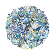 50Pcs Sea Animal Sticker Waterproof Clear PET Sticker For