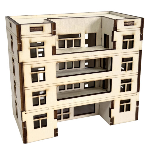 Wooden Apartment Building Assembling Model Outland Model for-5