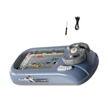 Muzikale stuurwielen Speelgoed Rijsimulator-blauw grijs
