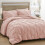 Blush Pink Queen-dynesæt med Pintuck-design 1