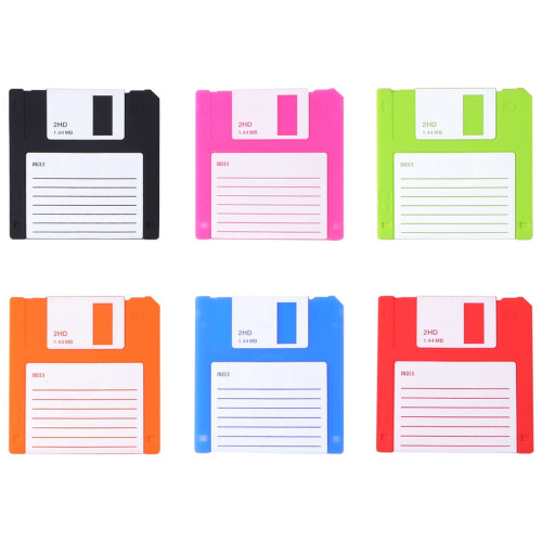 Silikon-Untersetzer im Diskettenformat (6er-Pack)