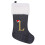 Personalized Christmas Stocking with Initial L, 43 cm 1