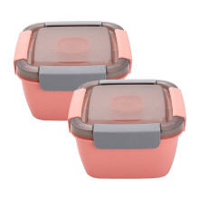 Salatbehälter mit Trennwänden, 2-lagige Lunchbox