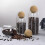 Clear Borosilicate Glass Storage Jars with Natural Cork 6
