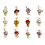 Bouquets de fleurs en Crochet faits à la main, porte-clés,-8 2