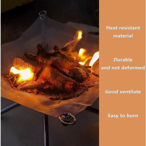 22 Inch Portable Fire Pit with Foldable 304 Stainless Steel 2