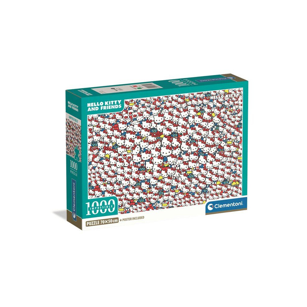 Clementoni 1000 Piece Puzzle - Hello Kitty And Her Friends - For Ages 14 And Up - Difficult Level