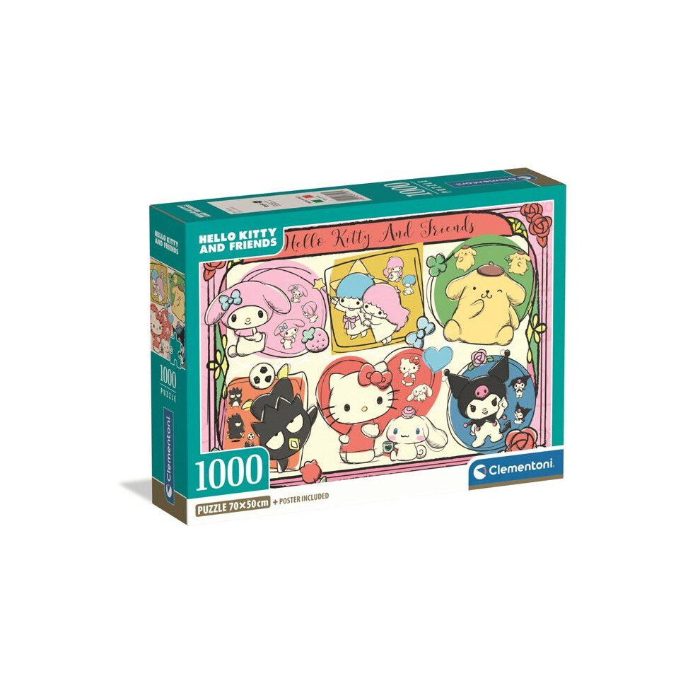 Clementoni 1000 Piece Puzzle - Hello Kitty And Her Friends - For Ages 14 And Up