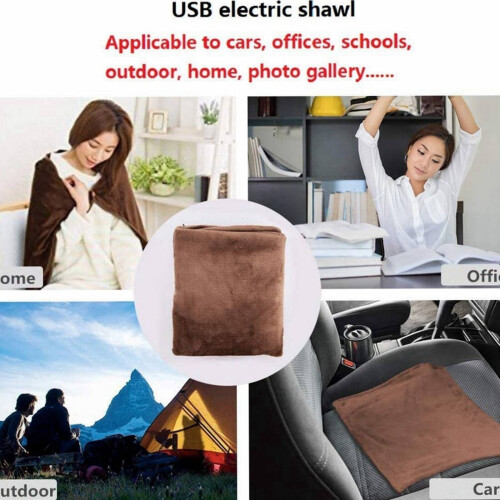 AUQ Heated Blanket, 3-Temp USB Electric Throw, Pink 1