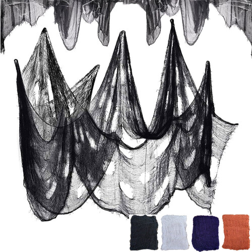 Black Cheesecloth Halloween Decor 72x30 Inch 1