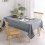 Waterproof Linen Tablecloth 60x84 Inch 2