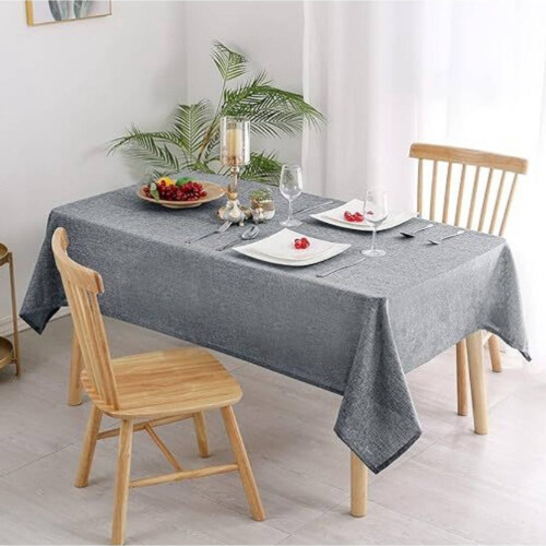 Waterproof Linen Tablecloth 60x84 Inch 1