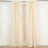 Beige Polyester Sheer Backdrop Curtains 2 Panels 8 ft 4
