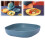 Prato de aperitivo/salada reutilizável de plástico, 14 cm (5,5 polegadas), azul, 1 unidade 7