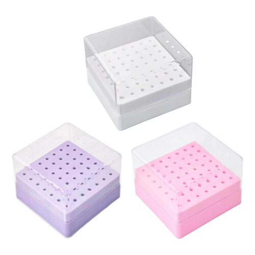 Support d'accessoires de polissage d'ongles à 49 trous,-Blanc 1