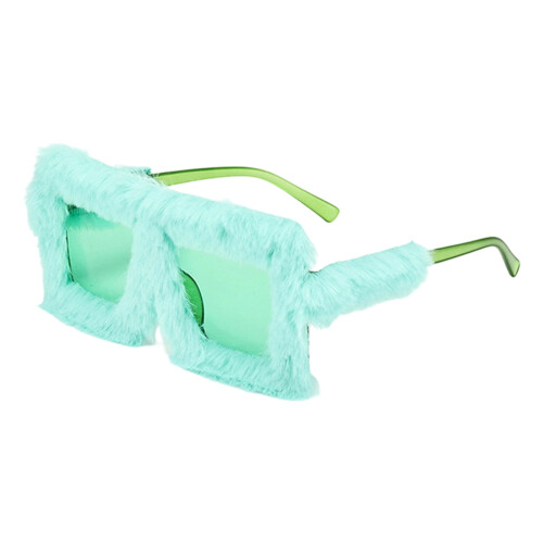 Modische, moderne Plüsch-Sonnenbrille, stilvoller, pelziger-5