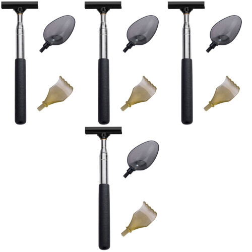 4Pcs Car Windshield Squeegee Black Soft Rubber Handle Easy Use Cleaner 1