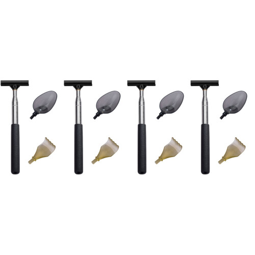 4Pcs Car Windshield Squeegee Black Soft Rubber Handle Easy Use Cleaner 2