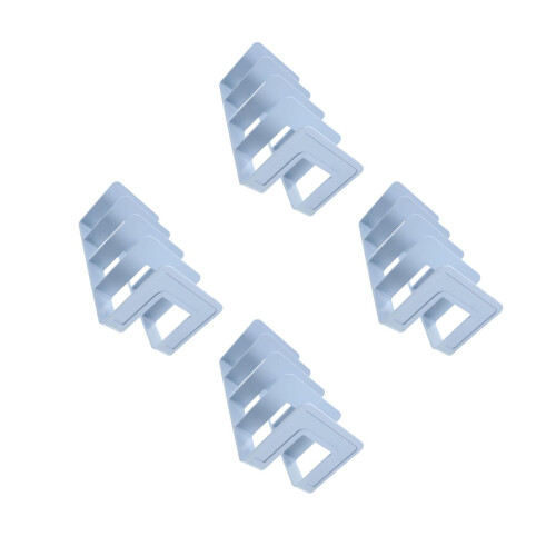 4Pcs Blue ABS Bookends for Heavy Books with Large Capacity Storage 1