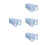4Pcs Blue ABS Bookends for Heavy Books with Large Capacity Storage 3