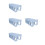 4Pcs Blue ABS Bookends for Heavy Books with Large Capacity Storage 4