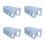 4Pcs Blue ABS Bookends for Heavy Books with Large Capacity Storage 5