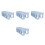 4Pcs Blue ABS Bookends for Heavy Books with Large Capacity Storage 6