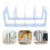 4Pcs Blue ABS Bookends for Heavy Books with Large Capacity Storage 8