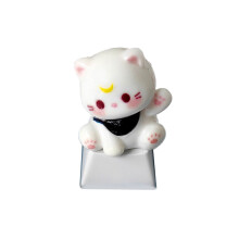 Collectible 3D ESC Keycap Cartoon Cats Head Keycap for-White