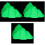 3St Lichtgroene Desktop Aquariumdecor Fluorescerende Plastic Rockery 2