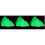 3St Lichtgroene Desktop Aquariumdecor Fluorescerende Plastic Rockery 3