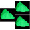 3St Lichtgroene Desktop Aquariumdecor Fluorescerende Plastic Rockery 5