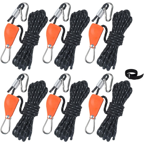 Rópa Campála le Raicéad – 6 phíosa, 400cm, Dubh