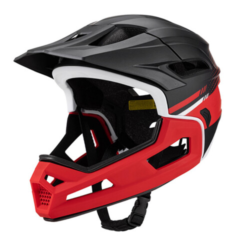 Casque de vélo Adventure Ready, construction-Rouge noir.manque