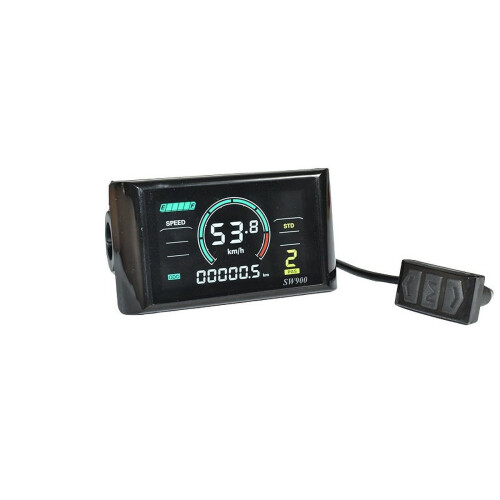 SW900 Έγχρωμη οθόνη LCD με ταχύμετρο ποδηλάτου 24–72V