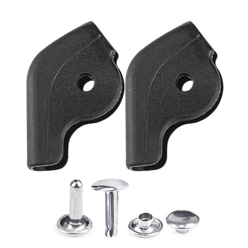 Patchs de renfort de bord de chaussure avec fermoir en-Noir