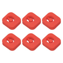 6 Stück Silikon-Tennisschläger-Stoßdämpfer,-Rot