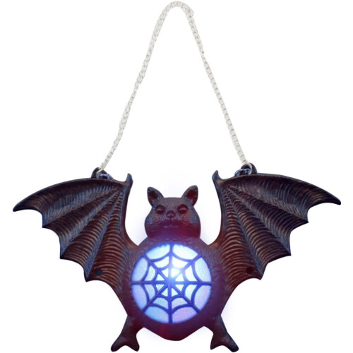 Black Bat LED Hanging Lamp for Halloween Decor