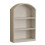 Vitrine en bois compacte avec fenêtre-Dôme blanc trois étages 1