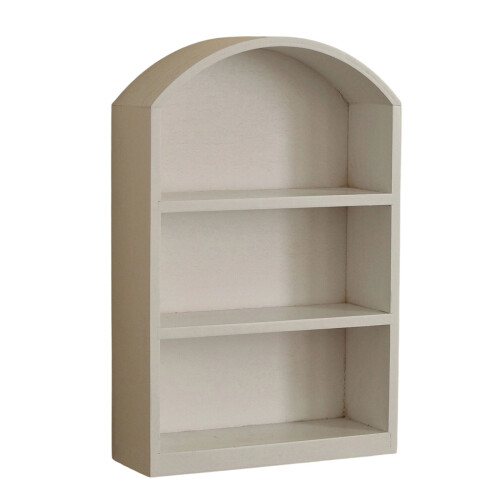 Vitrine en bois compacte avec fenêtre-Dôme blanc trois étages
