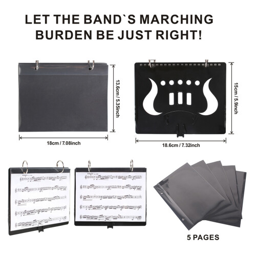 Music Folder Plastic Music Stand for Marchings Brass Instruments 2