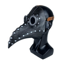 Latex-Steampunk-Schnabel-Gesichtsmaske für Halloween-Cosplay