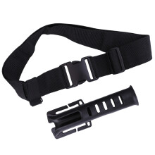 Plastic Wader with Poles Inserter Adjustable Fishing Rod-Black