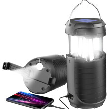 Lanterne de camping portable avec lampe torche, 200 lm/350 lm, USB